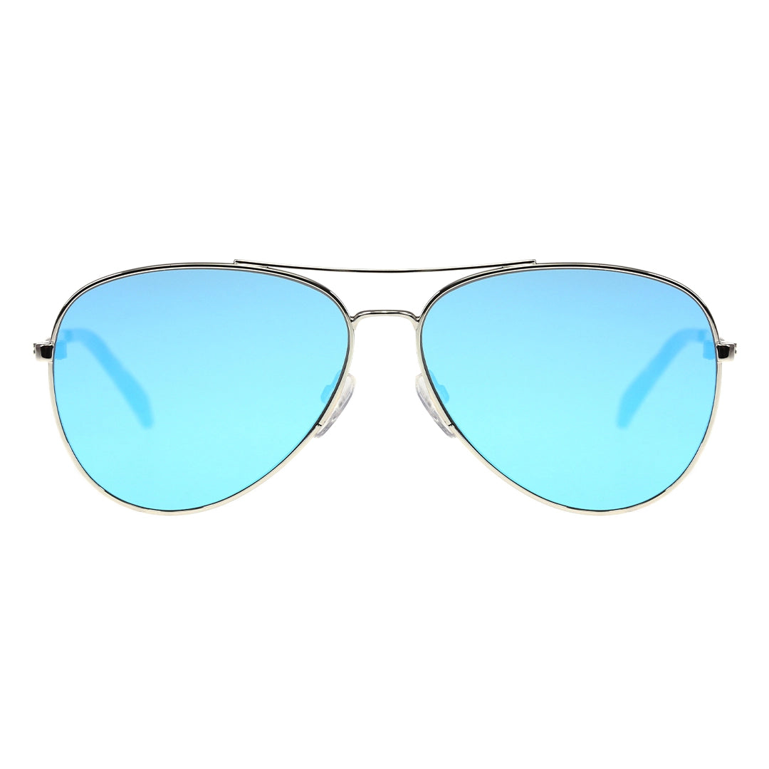 MYTH Greece AVA ZERO retro metallic aviator sunglasses blue mirror, thin metal frame sunglasses for mens and womens in sunglasses 70s