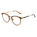 brown translucent eyeglasses