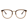 brown translucent eyeglasses