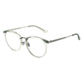 green translucent eyeglasses