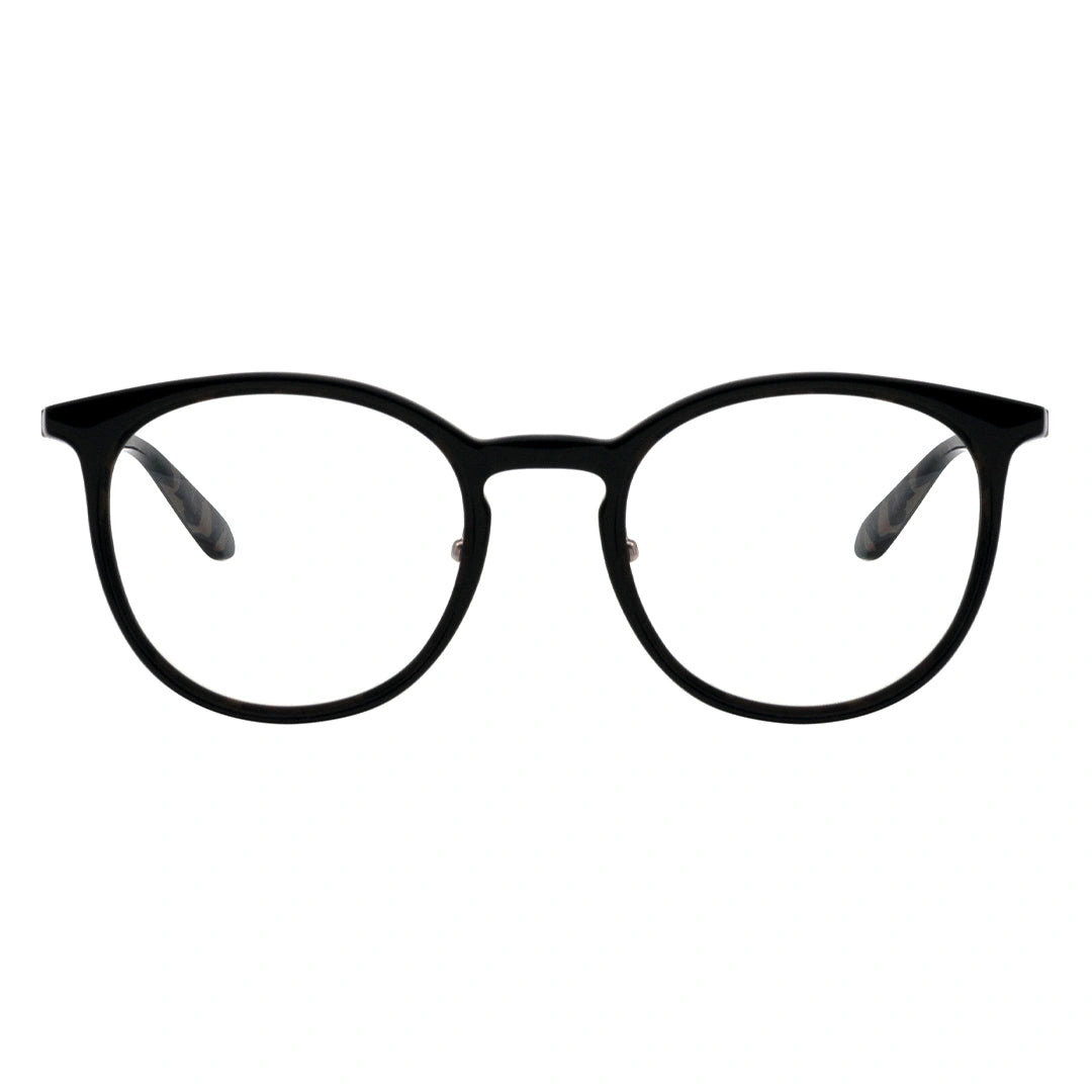 black round eyeglasses
