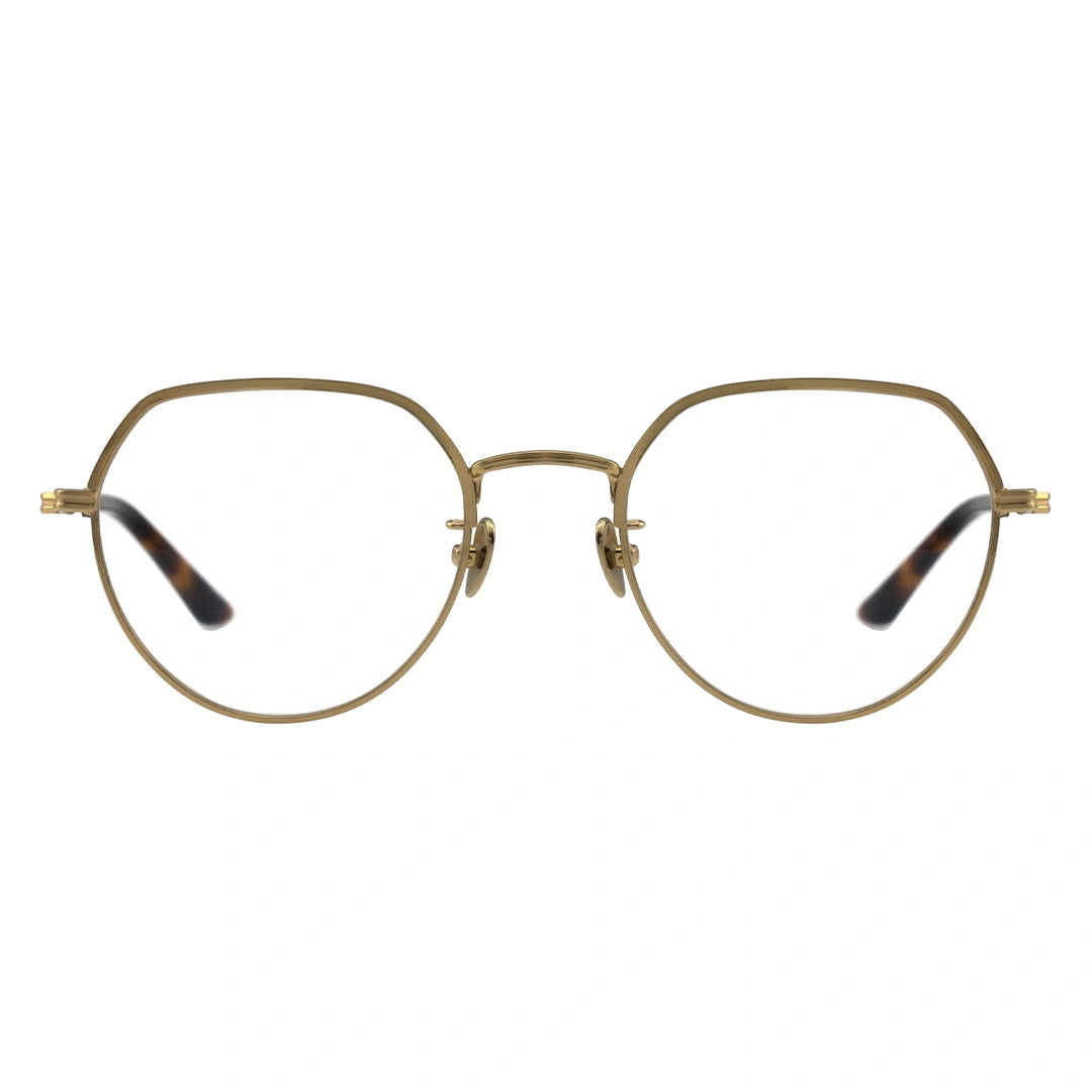 gold round glasses