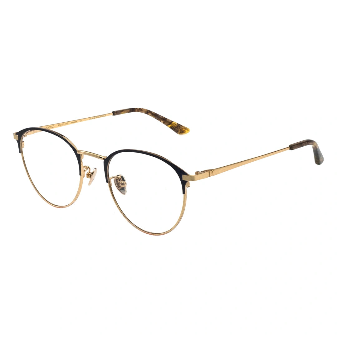 black gold round glasses, gold round eyeglasses