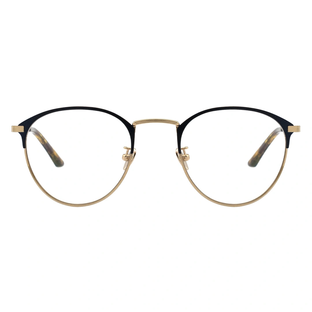 black gold round glasses, black round eyeglasses