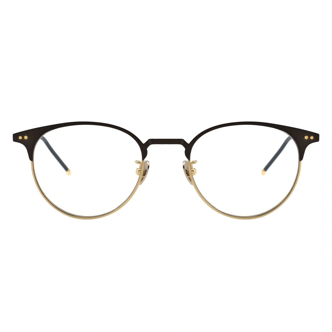 black gold round glasses, round eyeglasses