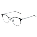 black silver round glasses, round eyeglasses