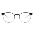 black silver round glasses, round eyeglasses