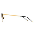 Black gold round glasses, browline eyeglasses, two-tone glasses