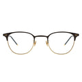 Black gold round glasses, browline eyeglasses, two-tone glasses