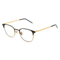 Black gold round glasses, browline eyeglasses, two-tone glasses