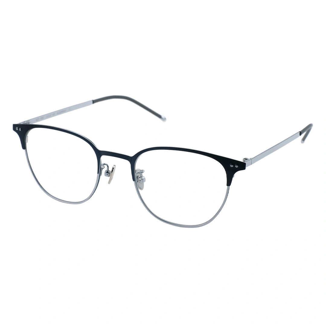 Black silver glasses, browline glasses