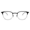 Black silver glasses, browline glasses