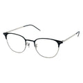 Black silver glasses, browline glasses