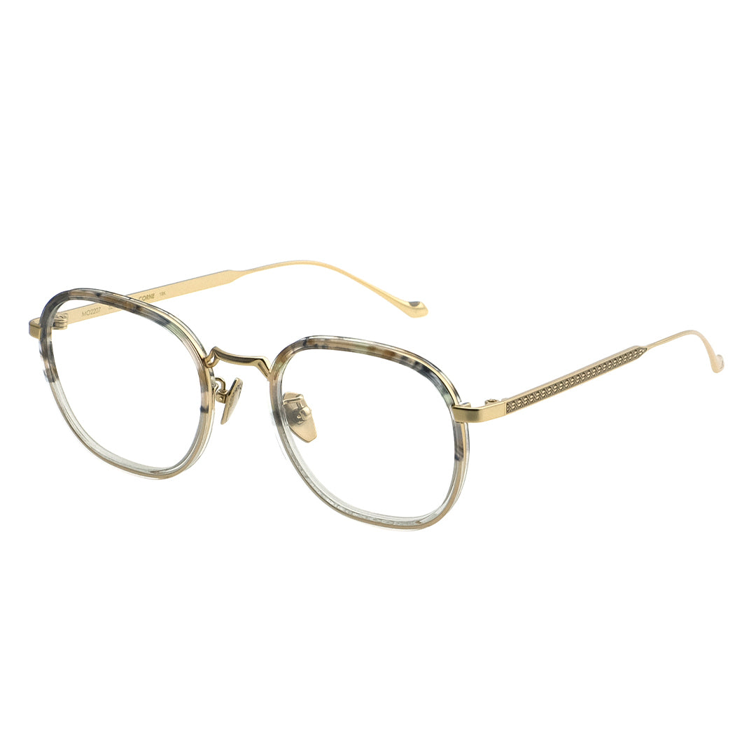 Gold oval eyeglasses
