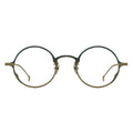 two tone eyeglasses, round glasses