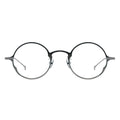 two tone eyeglasses, round glasses