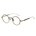 gold eyeglasses, gold round glasses