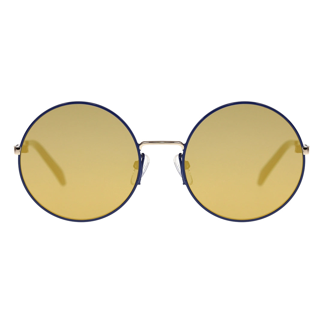 MYTH Greece CIR ZERO retro round sunglasses gold mirrored, thin metal frame sunglasses with adjustable nose pad, sunglasses in 70s for mens and womens