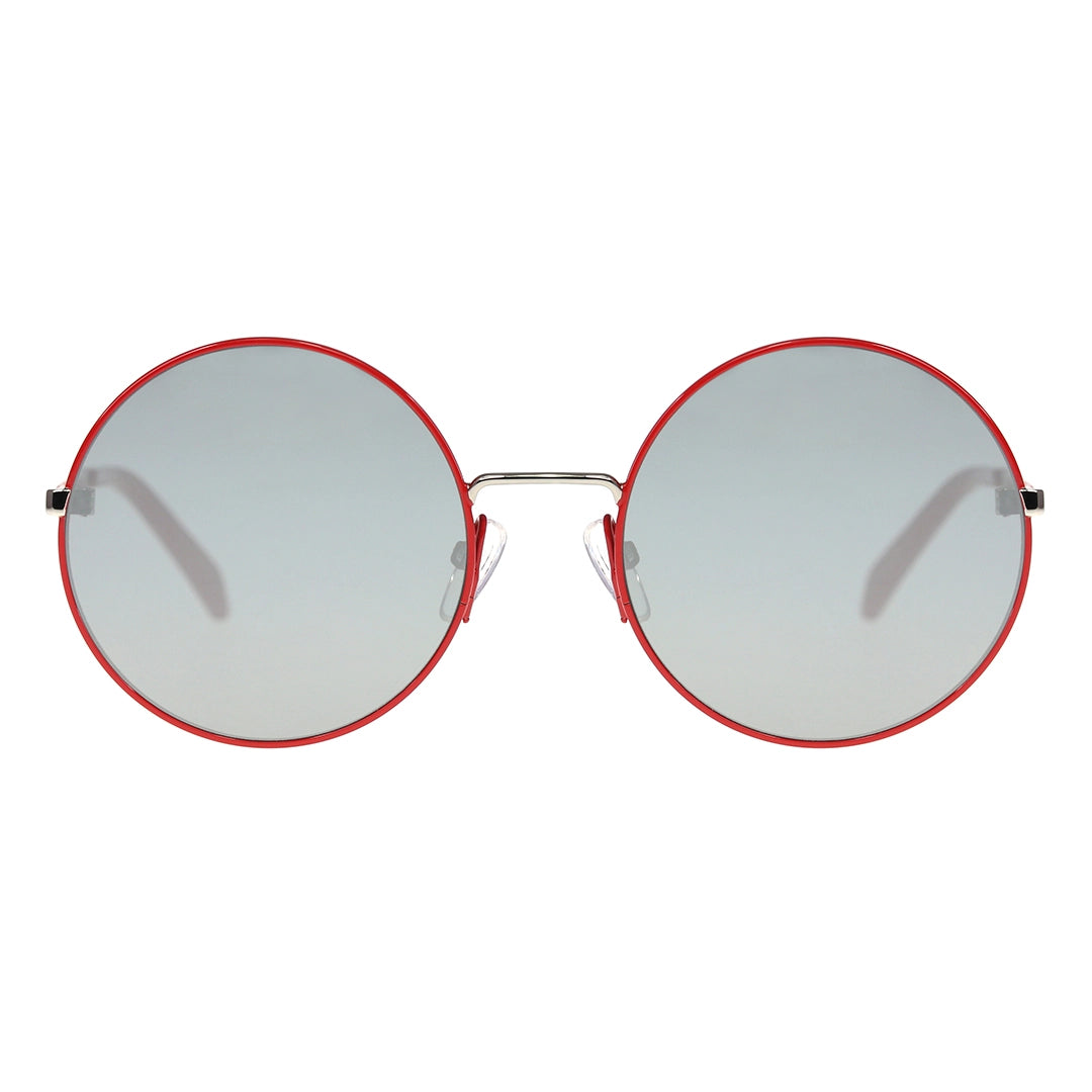 retro round sunglasses silver mirror sunglasses, thin metal frame sunglasses