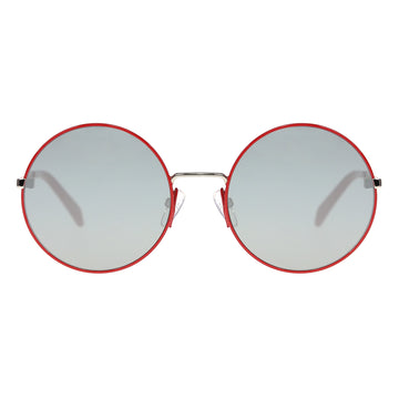 retro round sunglasses silver mirror sunglasses, thin metal frame sunglasses