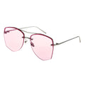 MYTH GREECE DEMETER geometric rimless pink mirrored sunglasses double bridge and metal frame sunglasses mens and womens