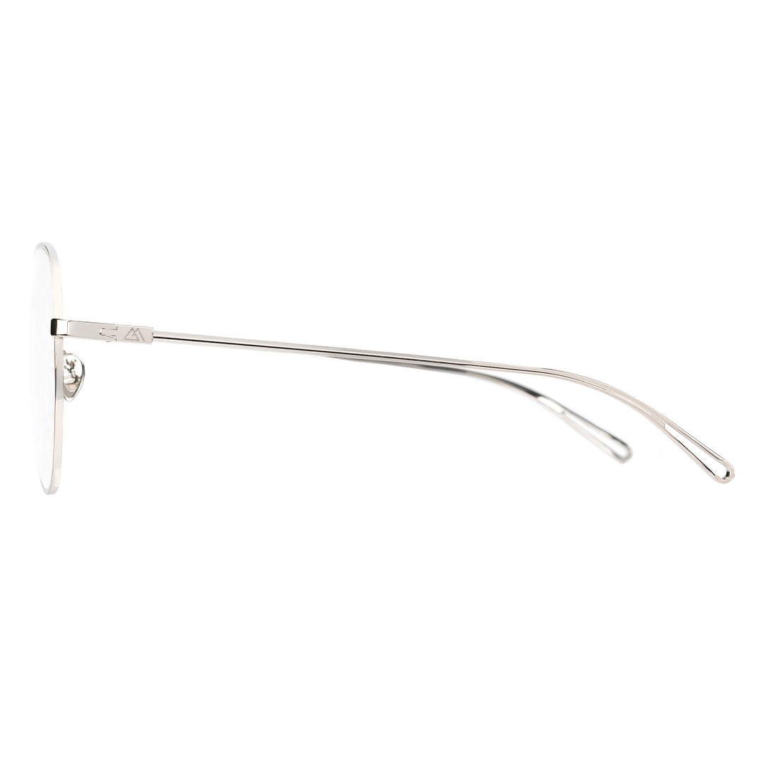 silver frame eyeglasses