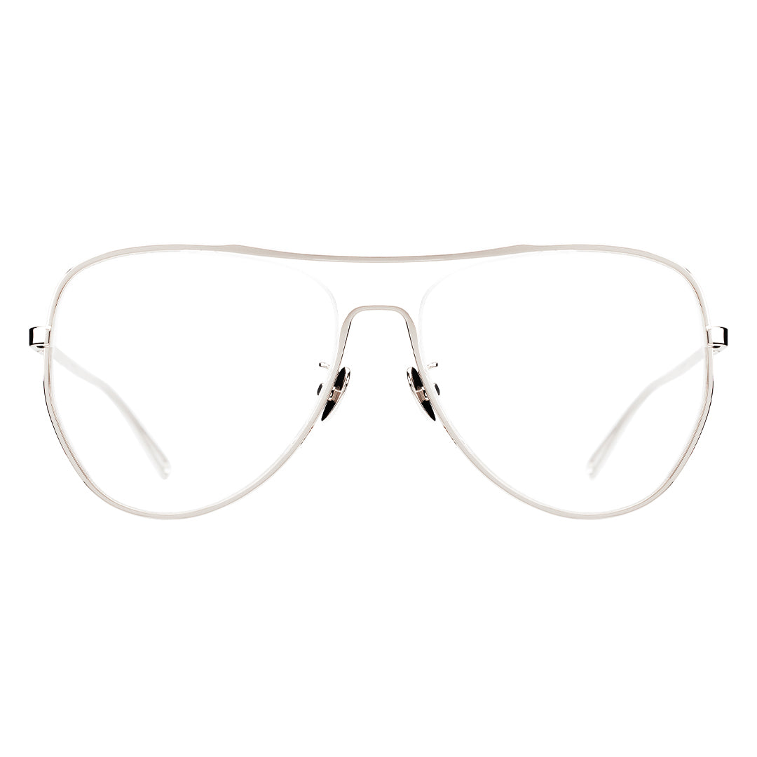 silver aviator eyeglasses