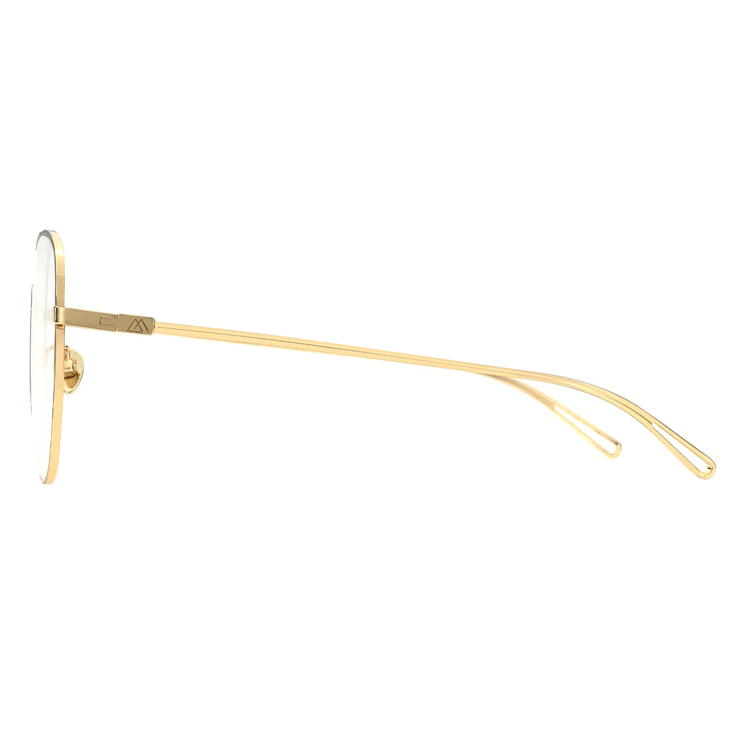 gold frame glasses