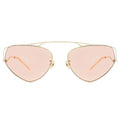 MYTH Greece ARROWS retro cat eye sunglasses with thin gold metal frame, pink sunglasses in 70s retro for womens and ladies