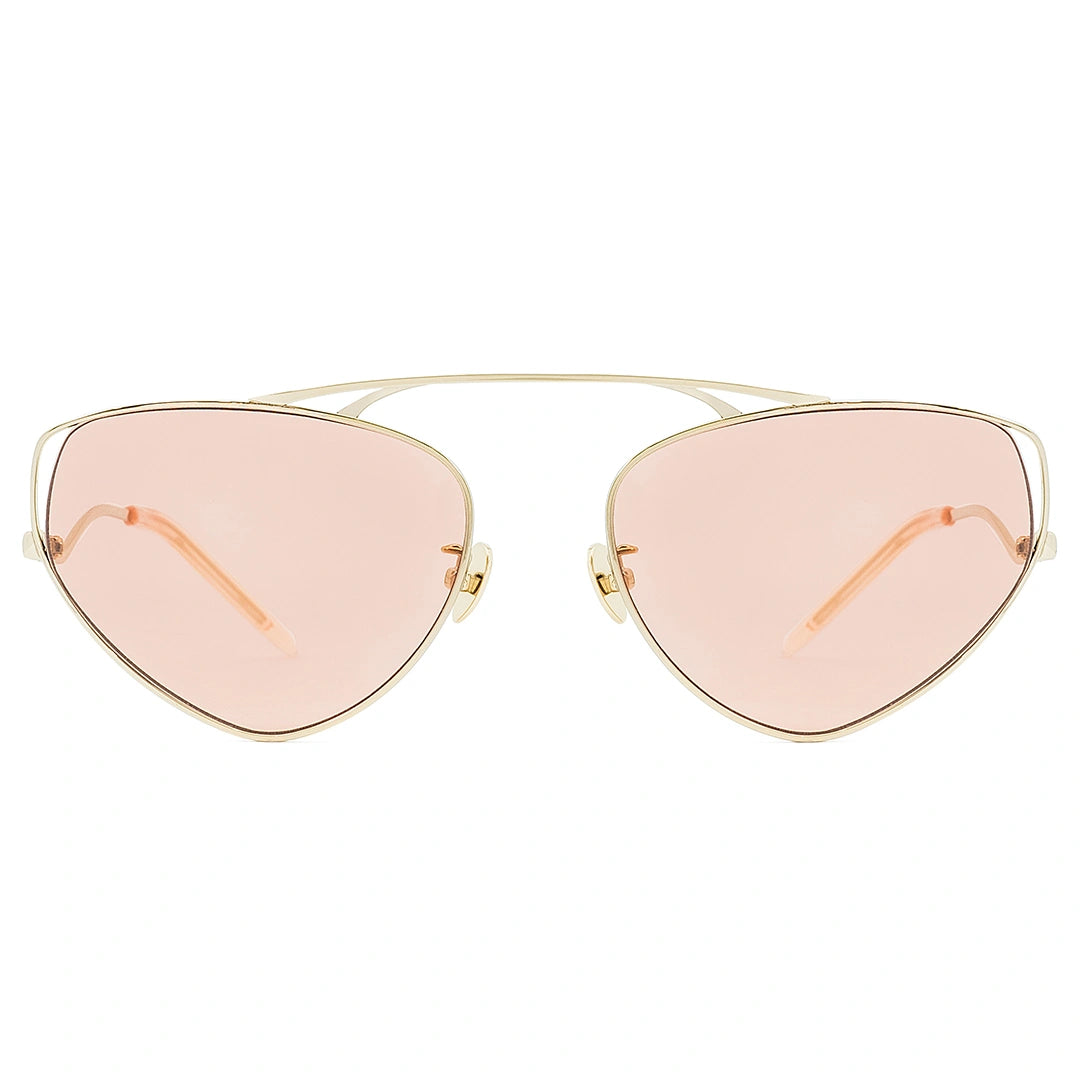 MYTH Greece ARROWS retro cat eye sunglasses with thin gold metal frame, pink sunglasses in 70s retro for womens and ladies