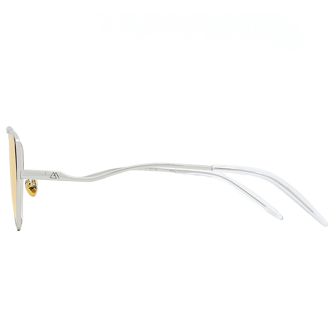 MYTH Greece ARROWS retro cat eye sunglasses with thin silver metal frame,  yellow sunglasses in 70s retro for womens and ladies