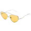 MYTH Greece ARROWS retro cat eye sunglasses with thin silver metal frame,  yellow sunglasses in 70s retro for womens and ladies