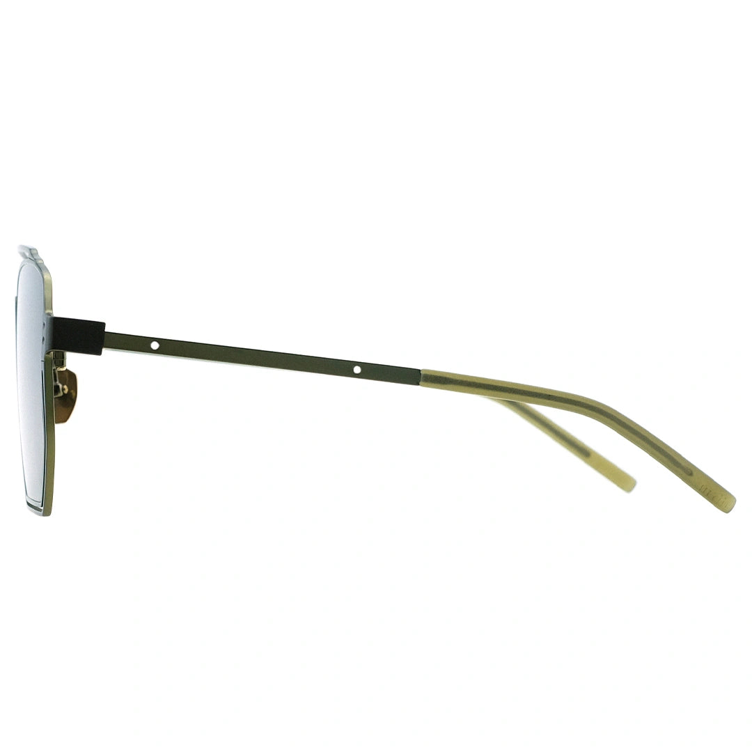 MYTH GREECE ORION oversized square sunglasses light brown, metal frame with Inverted V bridge, double bridge, metal frame sunglasses mens and womens sleek and elegant