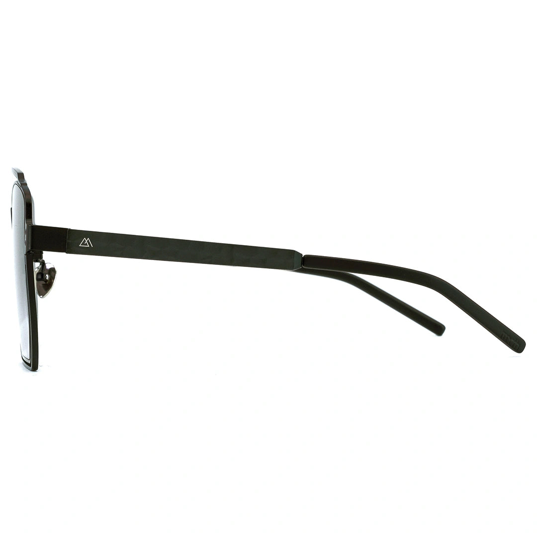 MYTH GREECE ORION oversized dark lens square sunglasses metal frame with Inverted V bridge, double bridge,  metal frame sunglasses mens and womens sleek and elegant