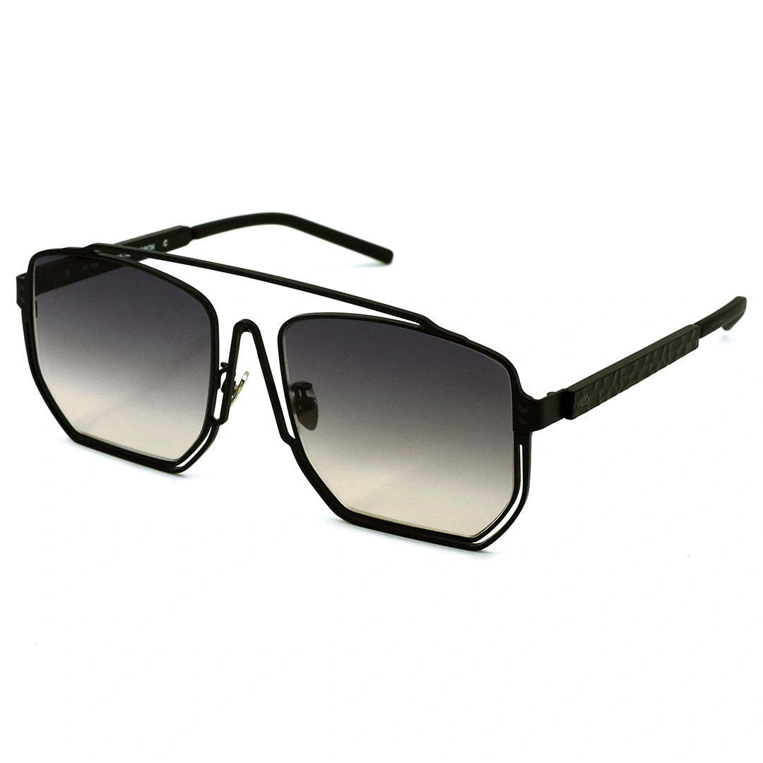 MYTH GREECE ORION oversized dark lens square sunglasses metal frame with Inverted V bridge, double bridge, metal frame sunglasses mens and womens sleek and elegant