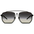 MYTH GREECE ORION oversized dark lens square sunglasses metal frame with Inverted V bridge, double bridge,  metal frame sunglasses mens and womens sleek and elegant