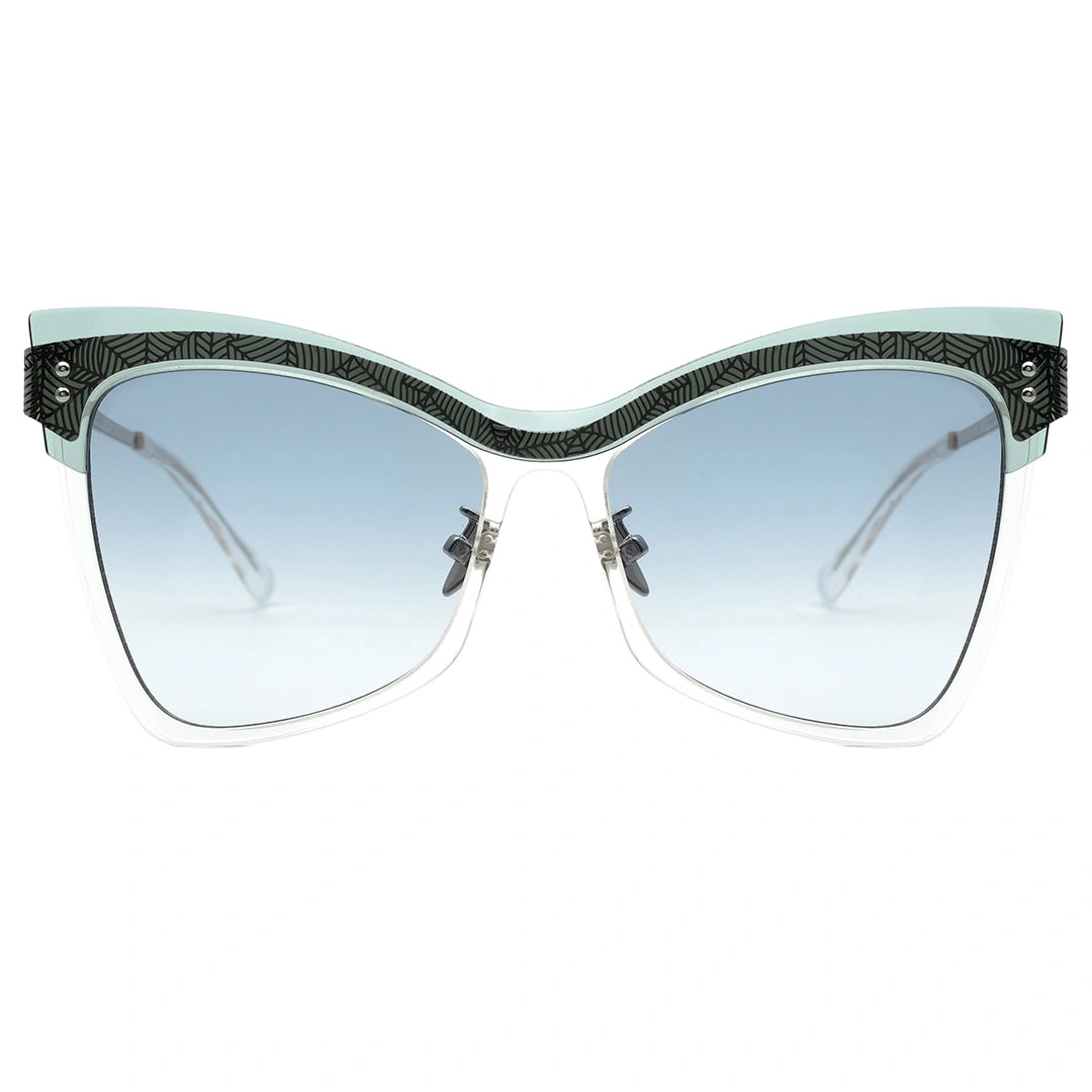 butterfly browline sunglasses. Blue gradient sunglasses