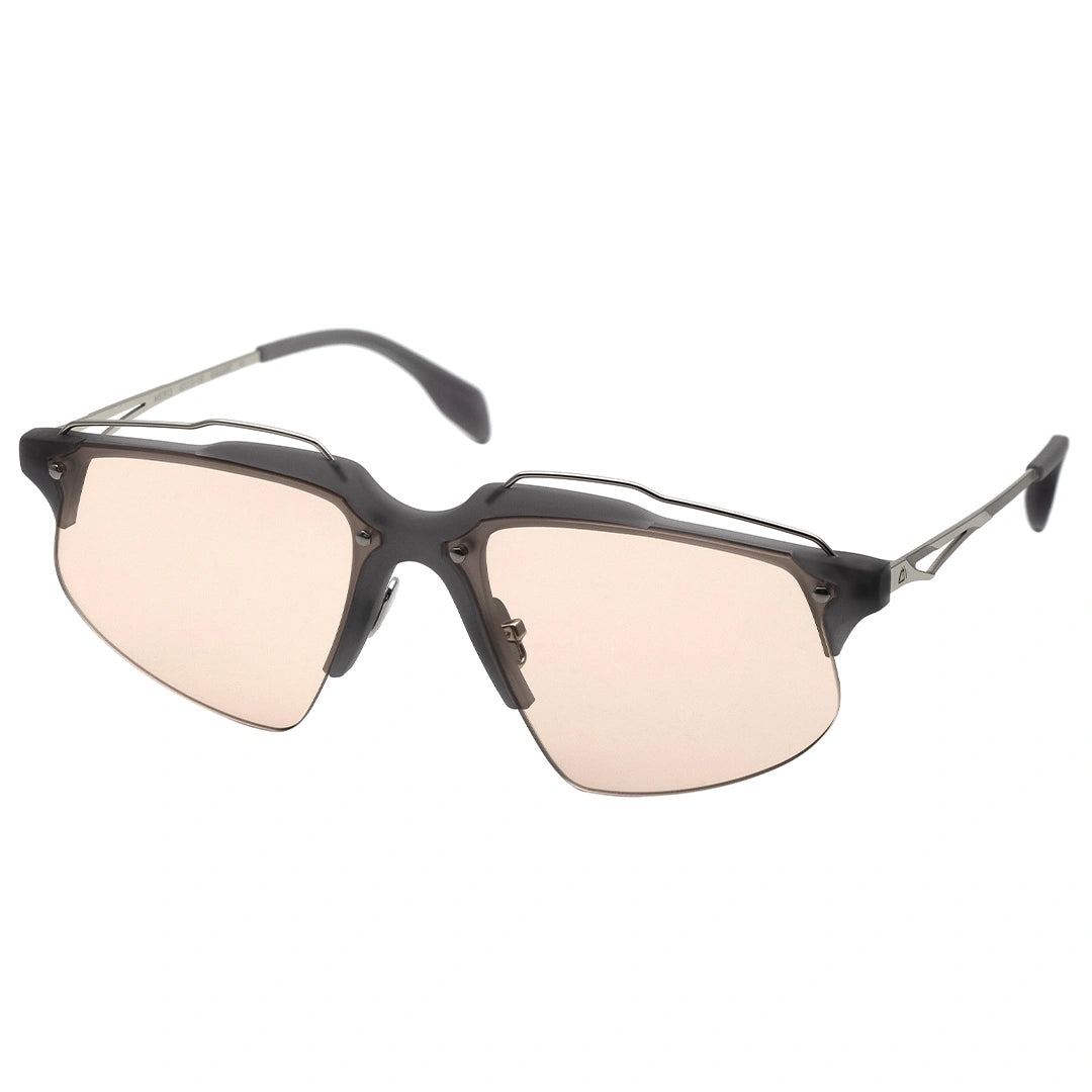 MYTH GREECE GALLANT browline futurist sunglasses half rim sunglasses light pink punk glasses silver metal frame mens and womens