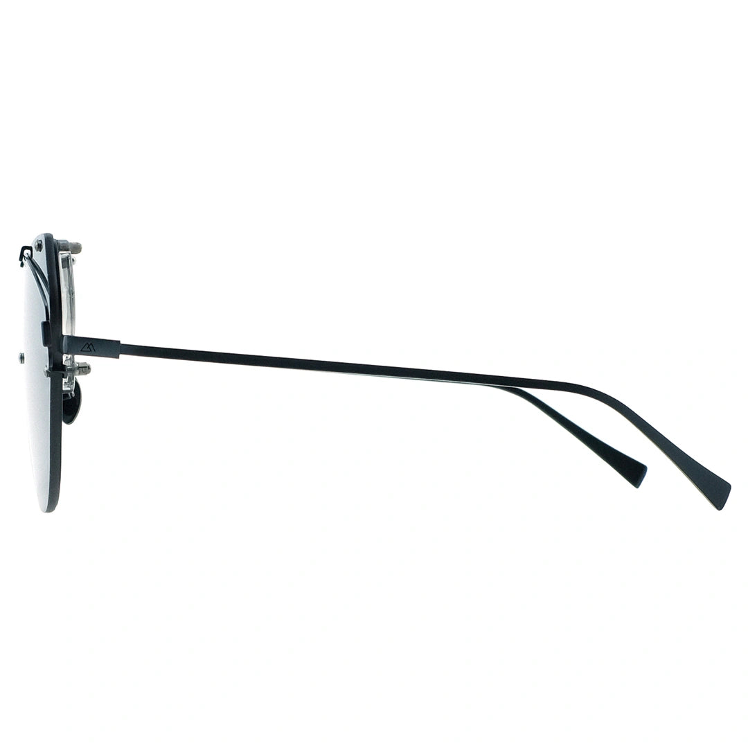 MYTH Greece oversized cat eye sunglasses futuristic one piece metal frame mens and womens with adjustable nose pad