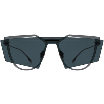 MYTH GREECE PNEUMA square black sunglasses flat top fashionable double lens sunglasses thin metal frame mens and womens