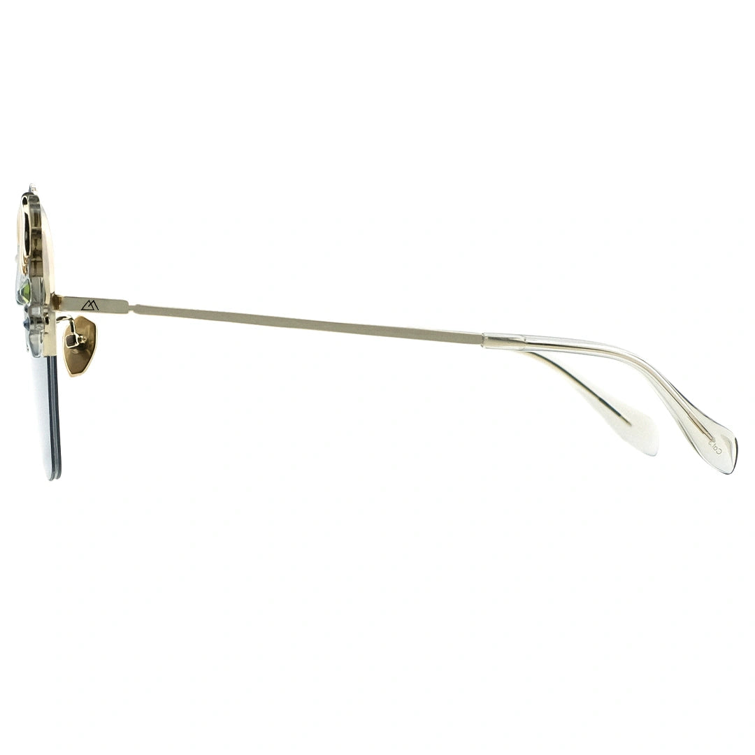 MYTH GREECE M4 ELATION women's metallic cat-eye sunglasses gold frame light brown lens with adjustable nose pad ladies newest sunglasses