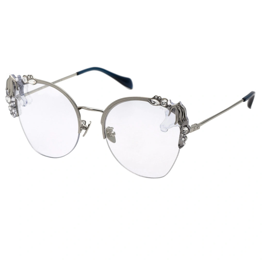 MYTH GREECE M4 ELATION women's metallic cat-eye sunglasses silver frame transparent with adjustable nose pad ladies newest sunglasses