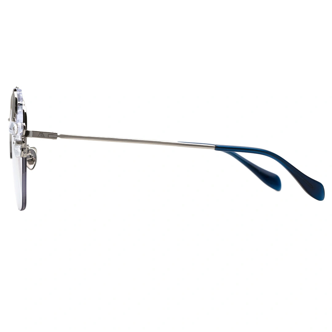 MYTH GREECE M4 ELATION women's metallic cat-eye sunglasses silver frame transparent with adjustable nose pad ladies newest sunglasses