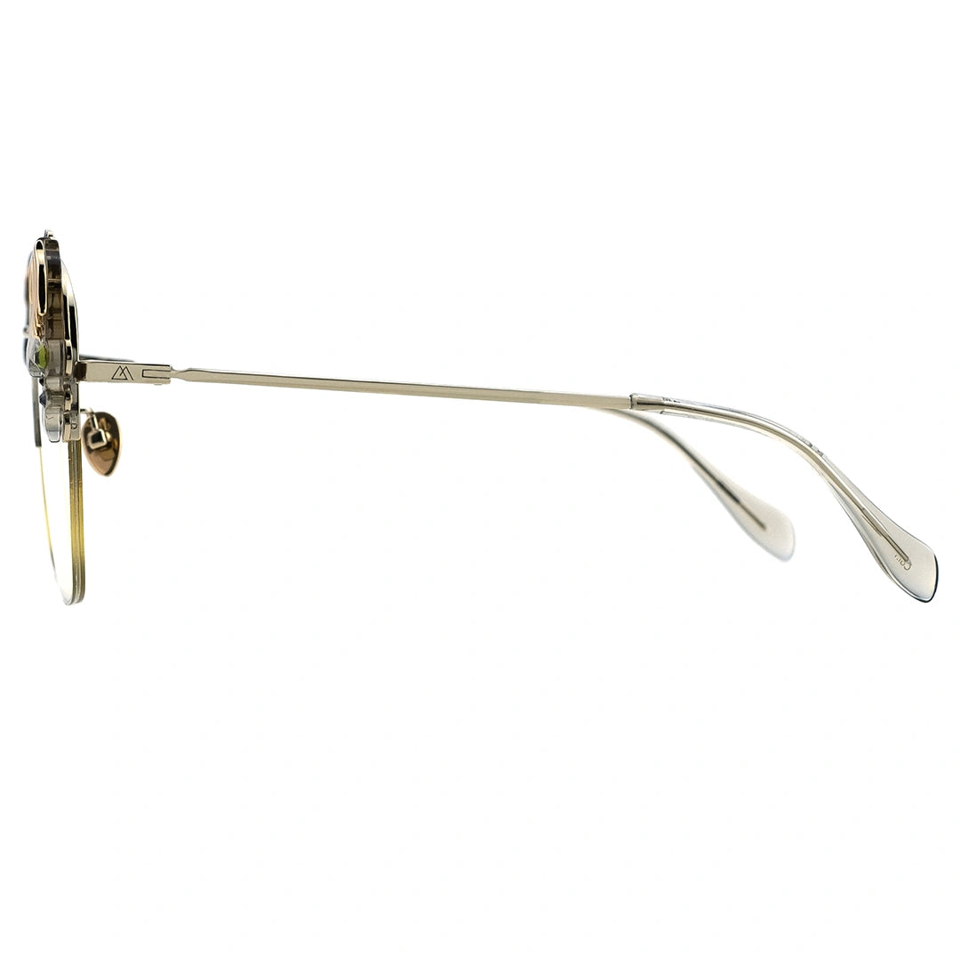 MYTH GREECE M4 ELATION women's metallic cat-eye sunglasses silver frame light yellow lens with adjustable nose pad ladies newest sunglasses