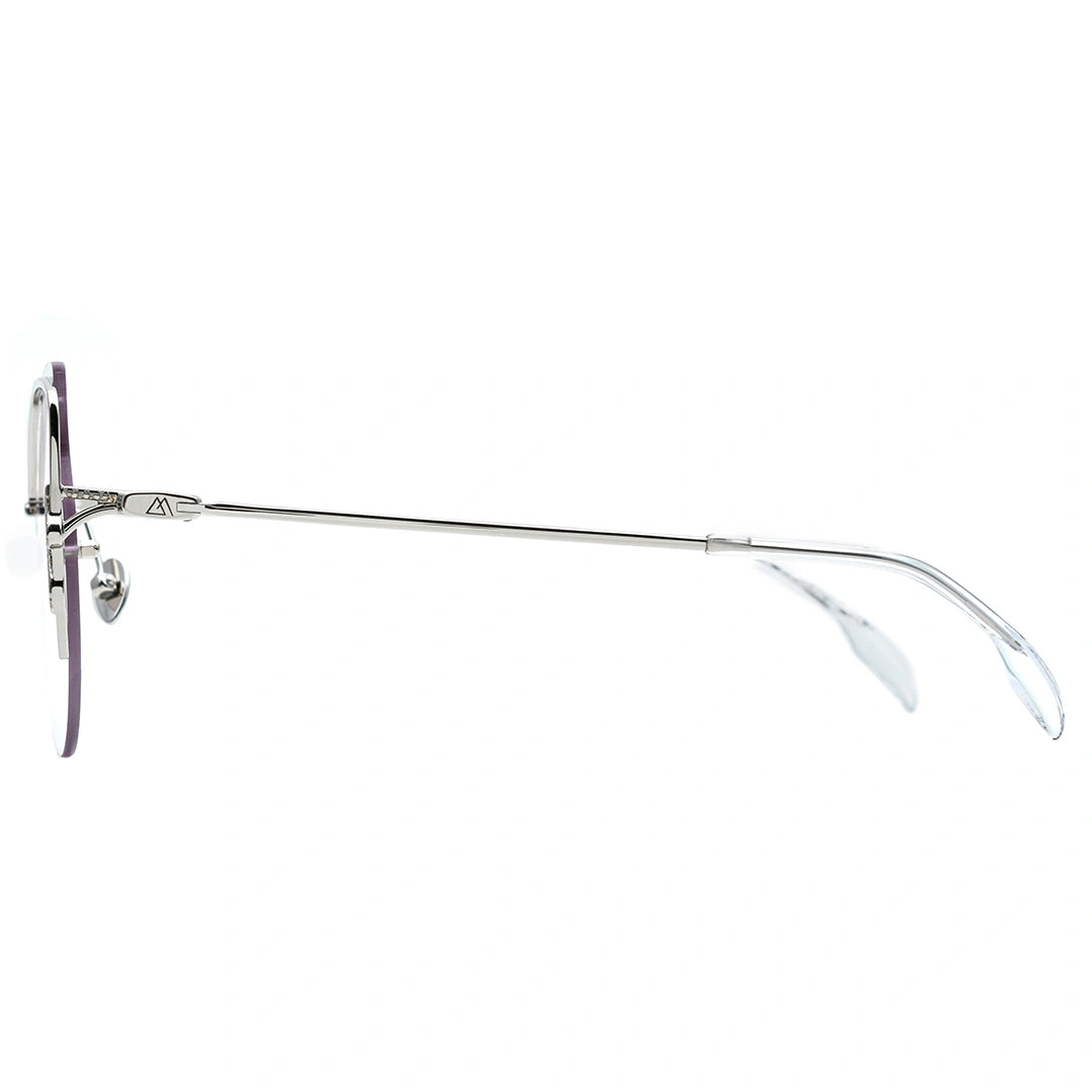 MYTH Greece retro cat eye sunglasses. Womens laides transparent retro 70s butterfly shape sunglasses with snake shape rim decoration. thin  silver metal frame, elegant vibe