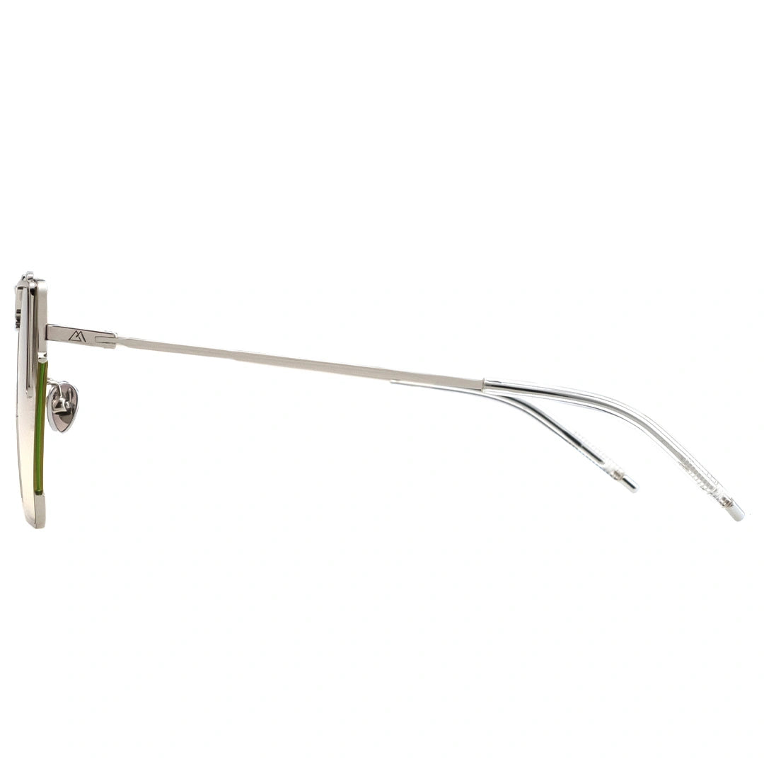 MYTH GREECE EPHESUS geometric light tinted sunglasses square silver metal frame mens and womens chic fashion avant-garde urban