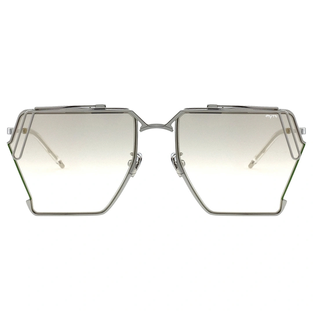 MYTH GREECE EPHESUS geometric light tinted sunglasses square metal frame mens and womens chic fashion avant-garde urban