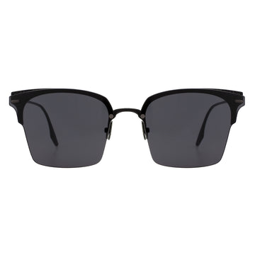 Facade browline metal sunglasses thin frame metal sunglasses with black metal frame