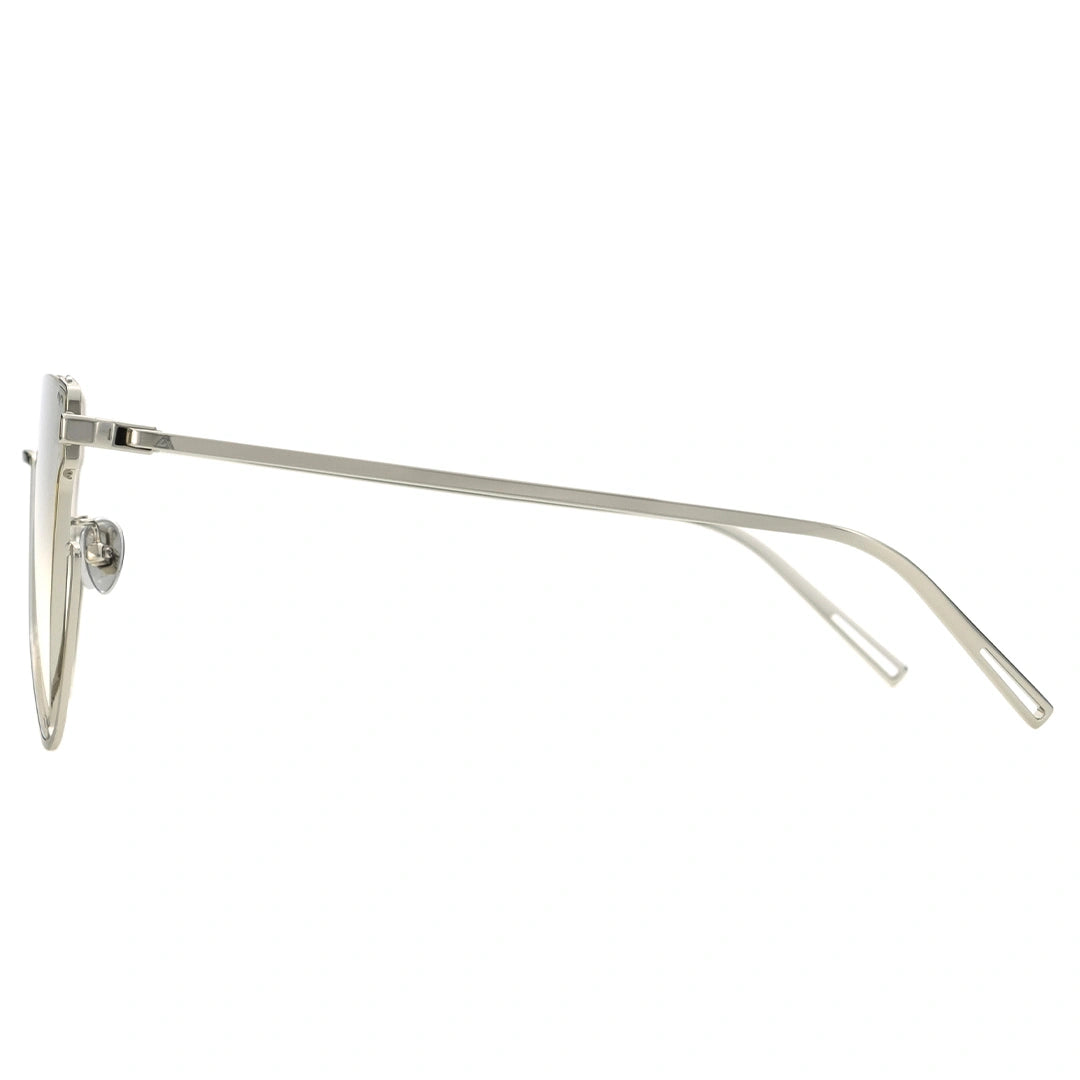 LUCID geometric cream sunglasses thin metal bold sunglasses, gradient sunglasses