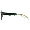 Vai Crete green oval sunglasses, thick frame sunglasses